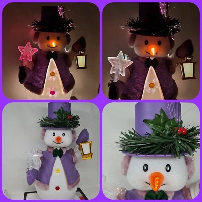 £69.99 • Buy Vintage Fibre Optic Christmas Snowman Mains Powered Tested 1999 Y2K  Colour Xmas