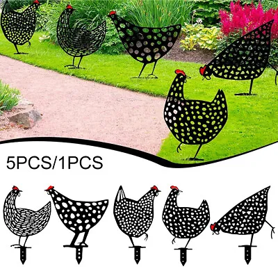 £15.99 • Buy Chicken Yard Stakes Decoration Acrylic Garden Lawn Statues Ornament Outdoor