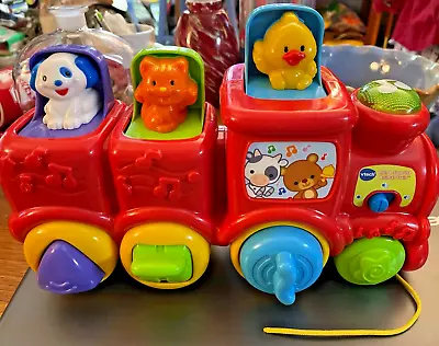 VTech ROLL And SURPRISE Animal Train Baby Toddler Music Lights TOY Pull Along!! • $15.95