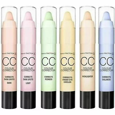 £3.25 • Buy Max Factor CC Concealer Colour Corrector Pens, Highlighter Correcting X2 SEALED 