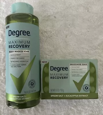 1 Degree Maximum Recovery Body Wash & Soak - 16oz & 4 Pack Soap Eucalyptus • £29.14