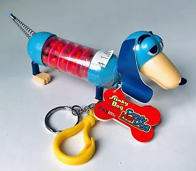 $12 • Buy Vintage 2005 Candy Rific SLINKY DOG Container CANDY HOT DOG 4” BLUE Toy Story