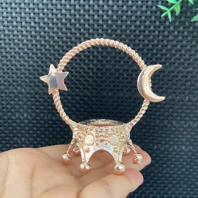 1pcs Rose Gold Metal Base Stand Holder Moon&Star For 30-40mm Crystal Sphere Egg • $0.97