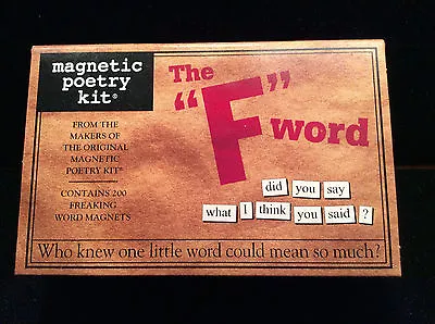 NEW THE  F  WORD Magnetic Poetry • $12.95
