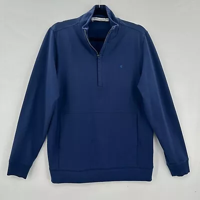 Men's Criquet Long Sleeve Half-Zip Pullover Size Large Navy Blue Used *Stained* • $16.99