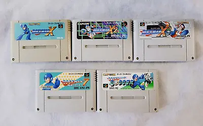 Lot 5 Rockman Megaman 7 X X2 X3 Soccer Super Famicom SNES SFC Tested From Japan • $64.95