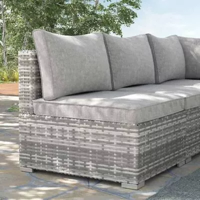 Light Grey Replacement Cushions Rattan Garden Outdoor Back Cushion • £39.99