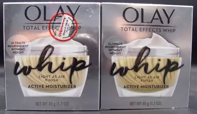 Lot Of 2 Olay Total Effects Whip Light As Air Active Face Moisturizer 1.7 Oz Ea • $26.95