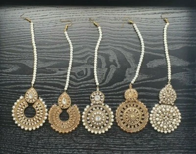 £6.99 • Buy New Indian Pakistani Afghani Mirror & Antique Style Headpiece Tikka Hair Chain