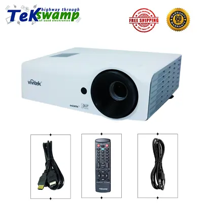 ViviTek D555WH XGA DLP Projector 3000 ANSI 3D HDMI HD 1080p Remote Bundle • $158.33