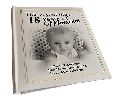 Large Personalised Photo Album Photo Book Memory Keepsake Gift 18th Birthday. • £28.99