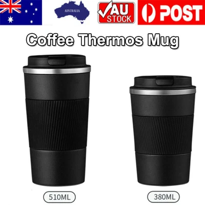 $14.69 • Buy Insulated Coffee Mug Cup Travel Thermal Stainless Steel Flask Vacuum Leakproof