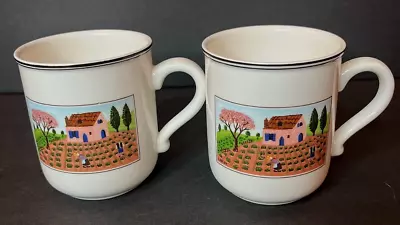 2 Villeroy & Boch Design Naif Coffee/Tea Mugs # 1 Farmers  Gerard Lapplau EUC • $29.95