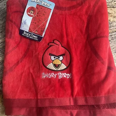 £14.99 • Buy Angry Birds  Red Beach Towel BNWT (86x160cm) Great Appliqué Of Angry Bird