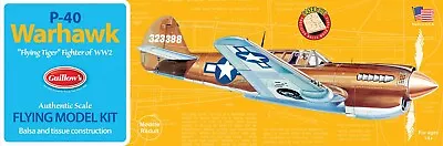 Guillow's Curtiss P-40 Warhawk Balsa Wood Model Airplane Kit WWII Plane GUI-501 • $28.99