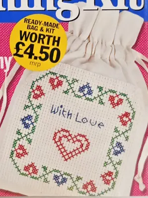 Jane Greenoffs Cross Stitch Kit Ready Made Gift Fabric Bag Iron On • £3.95