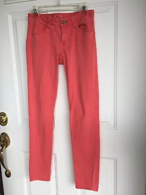 CAbi 747 Pigment Jegging Lobster Coral Red Skinny Jeans Pants Size 0 • $20