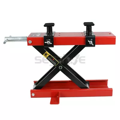 1100LB Mini Motorcycle Scissor Center Hoist Dirt Bike Scooter Red Lift Jack • $52.58