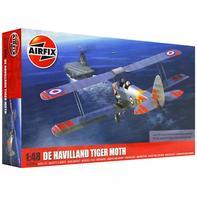 Airfix 1/48 Tiger Moth De Havilland Aircraft Model Kit • £23.99