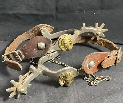 Vintage Western Cowboy Horse Spurs Horse Head UNMARKED Buerman North & Judd? • $95