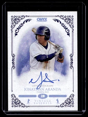 $35 • Buy 2022 Onyx Vintage Autographs Blue Jonathan Aranda Auto Tampa Bay Rays #VAJA