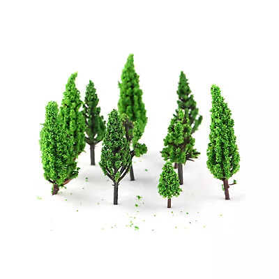 50Pack Plastic Miniature Trees Model For DIY Green Scenery Landscape Scale E • $15.39