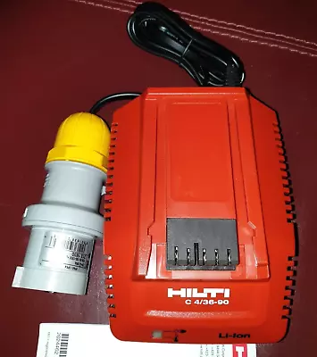 Hilti 18-36 Volt Lithium-Ion 4/36-90 Fast Battery Charger 110volt UK Site Plug • £89.99