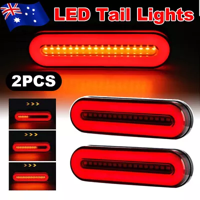 2X Trailer Lights 18 LED Tail Lights Truck UTE Indicator 12V 24V Stop Brake Lamp • $23.85