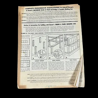 Kenner Motorized Girder And Panel Bridge And Turnpike Instructions 1960s READ • $18.19