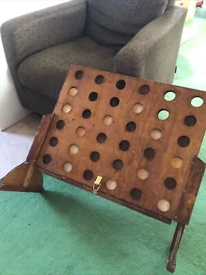 ANTIQUE Connect Four Wooden JAQUES Very Rare 26x23x115” • £110