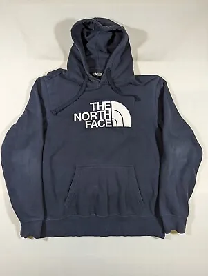 The North Face Hoodie Mens Medium Black Long Sleeve Logo Spell Out Half Dome • $12.99