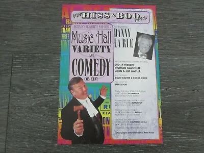 Danny La Rue The Hiss And Boo Music Hall Show Various Tour Dates Theatre Flyer • £8.99