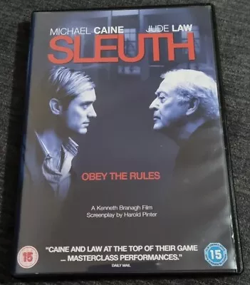 £2.79 • Buy Sleuth DVD.Crime Drama.  Michael Caine, Jude Law, Harold Pinter, Kenneth Branagh