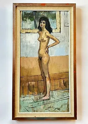 Stunning Vintage 1950s / 60s ? Nude Portrait Of A Lady - Oil On Canvas Painting • £150
