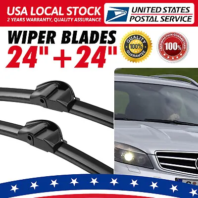 Front Windshield Wiper Blade For MERCEDES-BENZ C300 C63 AMG Pair 24  24  • $12.99