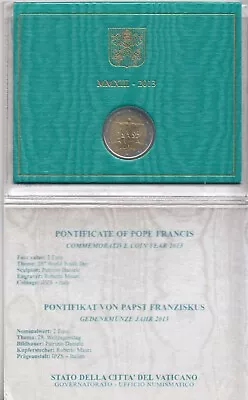 Vatican City BU Coin €2 2013 28th World Youth Day John Paul II Rare • $55.89