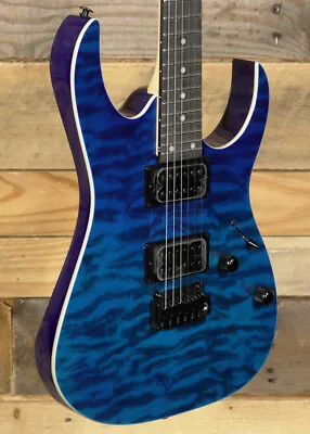 Ibanez GIO RG GRG120QASP Electric Guitar Blue  Gradation • $279.99
