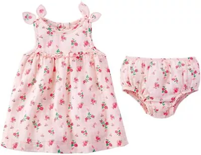 Mud Pie Baby Girl Tiny Rose Muslin Dress • $40