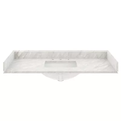 49  White Italian Carrara Natural Marble Single Sink Bathroom Vanity Top • $315.89