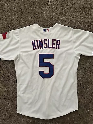 Majestic Authentic MLB Texas Rangers IAN KINSLER #5 Jersey Sz 52 Sewn Pre-Owned • $99.99