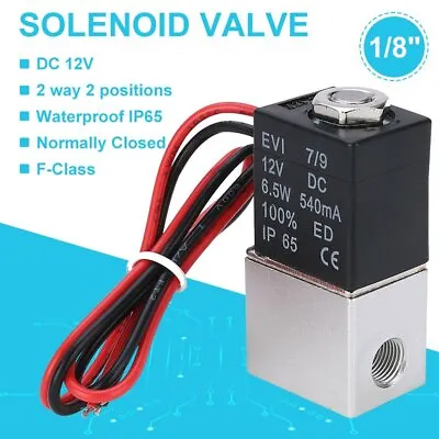 1/8in 12V DC Electric Solenoid Valve Air Gas Water Fuel Normally Closed 2 Way • $11.99