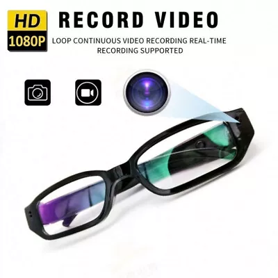 HD 1080P Video Cam Recorder Camera Glasses Mini DVR Running Eyeglass • $23.32