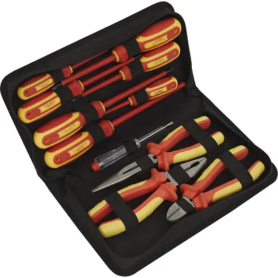 £95.99 • Buy 11pc Electricians Tool Kit - VDE Insulated Safety Tool Set - Screwdrivers Pliers