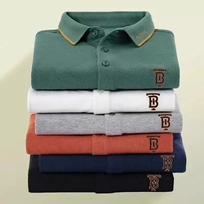 Men's Casual Fashion Polo Shirt Breathable And Comfortable Embroidered Top • $19.44