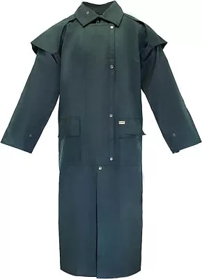 Resistance Unisex Western Waterproof Duster Coat Long Rain Coat Olive 4XL • $69.99