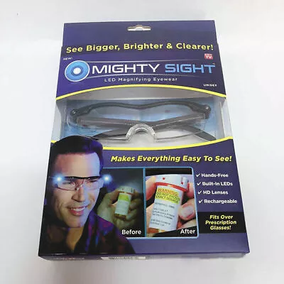 £7.19 • Buy Mighty Sight Led Magnifying Eyewear Hd Rechargeable Glasses - As Seen On Tv