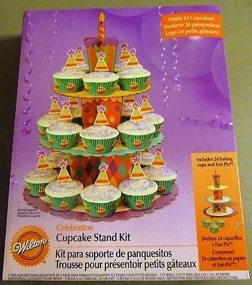 Wilton Cupcake Treat Stand Cupcake Liners Fun Pix Celebration Baby 1st Birthday  • $17.77