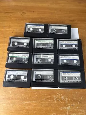 Memorex MRX3 Oxide Cassettes 90 120 Swinging Door Cases & Cassettes Lot Of 11 • $19.99