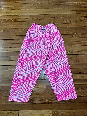 Zubaz Men's Zebra Striped Pants Pink White Small Vintage MC Hammer 90s 80s • $34.99