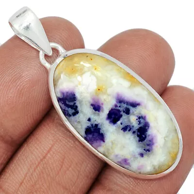 Natural Violet Flame Opal - Mexico 925 Sterling Silver Pendant Jewelry CP24549 • $19.99